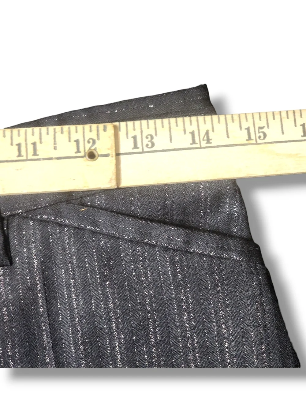Dolce & Gabbana Dress Pants Metallic Silver Pinstripe Wide Leg Pants Y2K Vintage - Picture 7 of 15